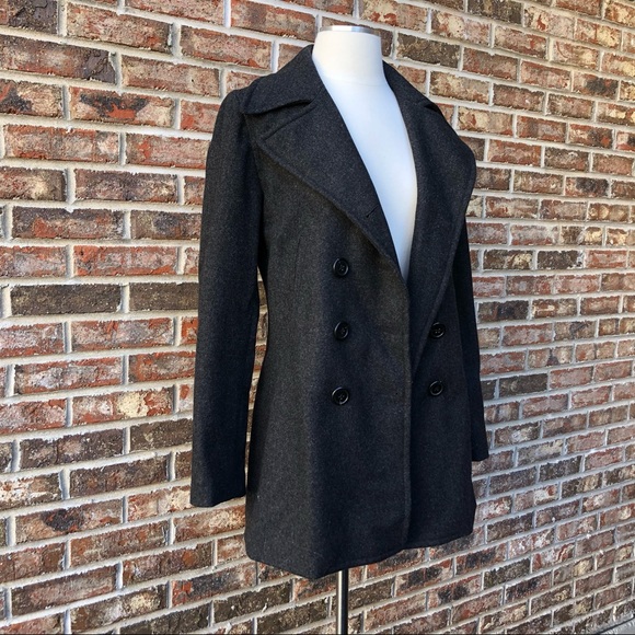 🚚SALE J. Crew 100% Wool Gray Button Up Coat - Picture 2 of 6